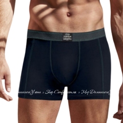 Мужские хлопковые трусы боксеры Jan Men 1090064 черные 2шт.